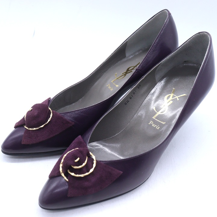 イヴサンローラン パンプス アーモンドトゥ シューズ ブランド 靴