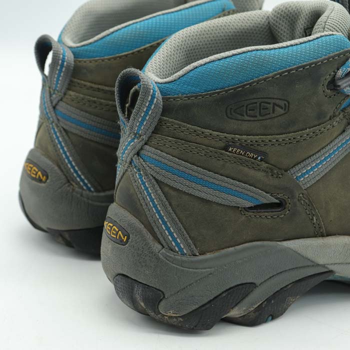 超美品　キーン　トレッキングシューズ　23.5  防水　グレーグリーン　KEEN