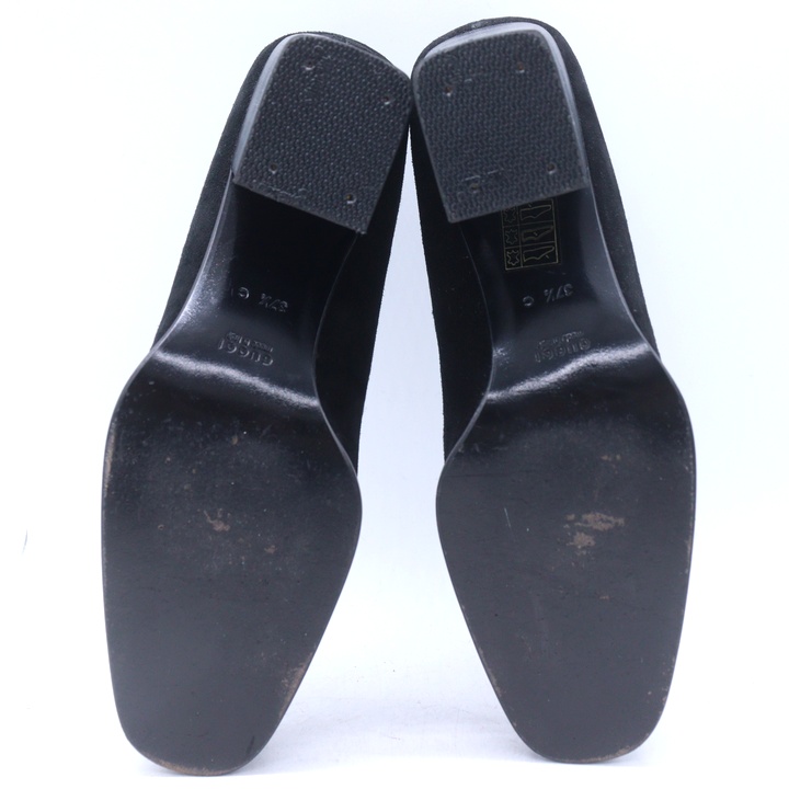 GUCCI 黒 太ヒール スクエアトゥパンプス 37 GUCCI 黒 太ヒール スクエアトゥパンプス 37