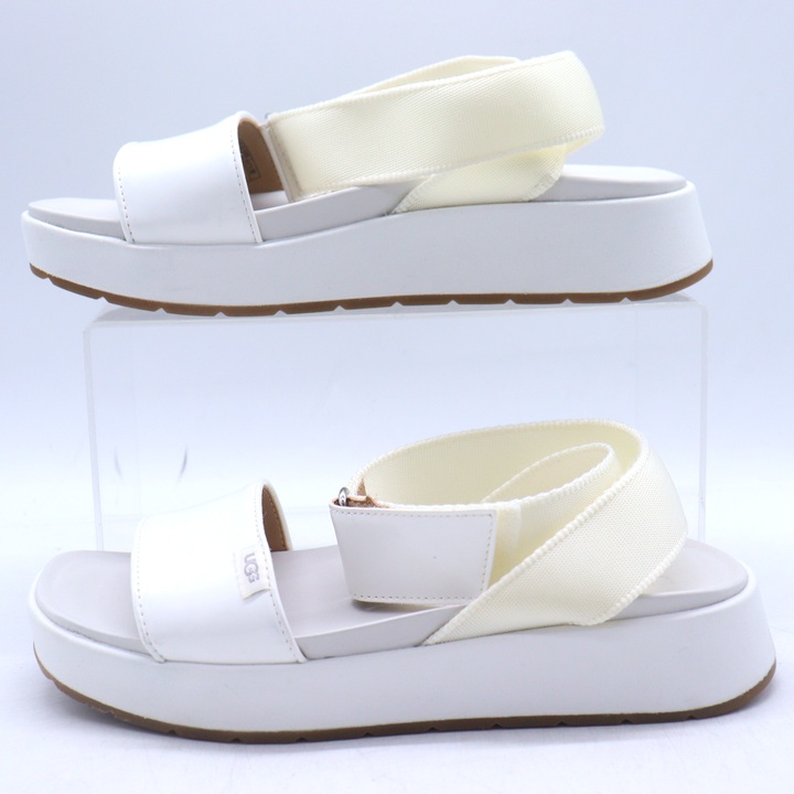 白 ugg サンダル 厚底 UGG AWW YEAH 24cm 白 厚底 サンダル - メルカリ