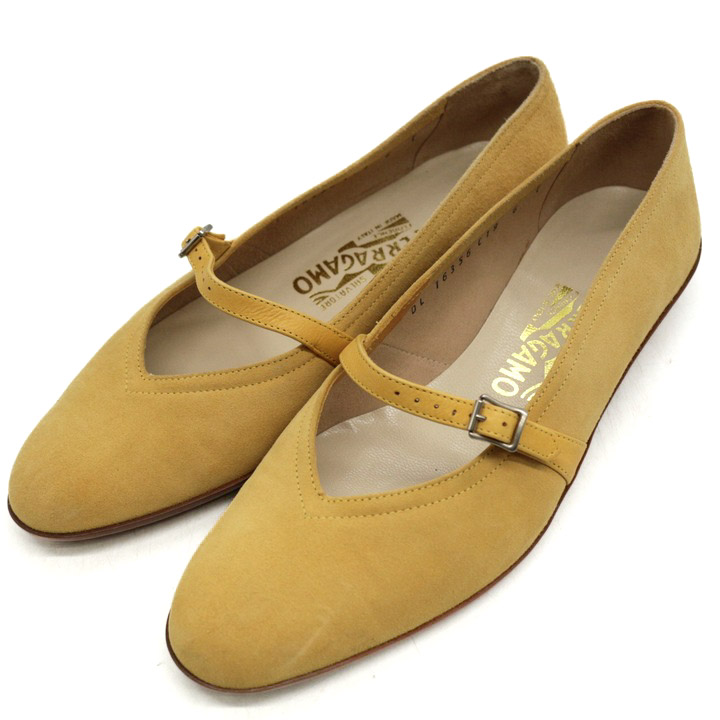 【値下げ！】フェラガモ 希少品！黄色バレエシューズ Ferragamo ニュー ヴァラ フラットシューズ | ニュートラル | FARFETCH JP