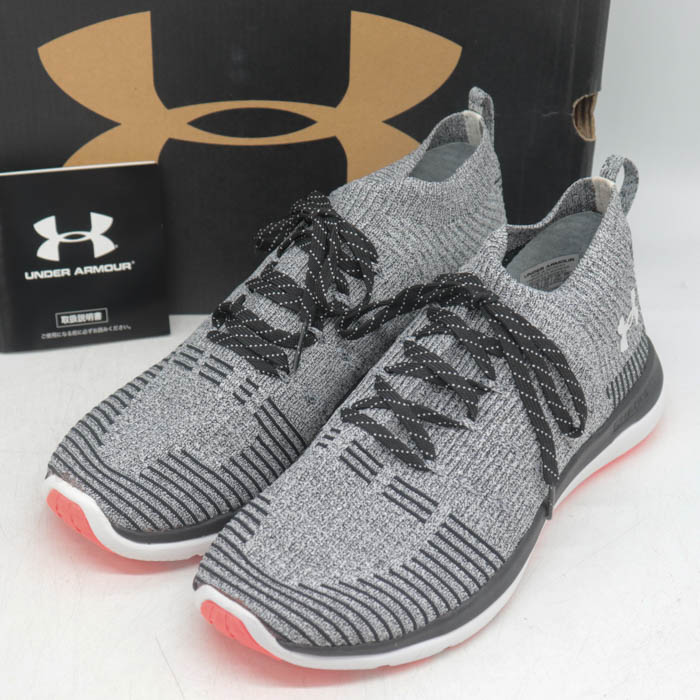 アンダーアーマー スニーカー スリングフレックス ライズ ローカット 未使用 ランニングシューズ 靴 メンズ 25サイズ グレー UNDER ARMOUR アンダーアーマー スニーカー スリングフレックス ライズ ローカット