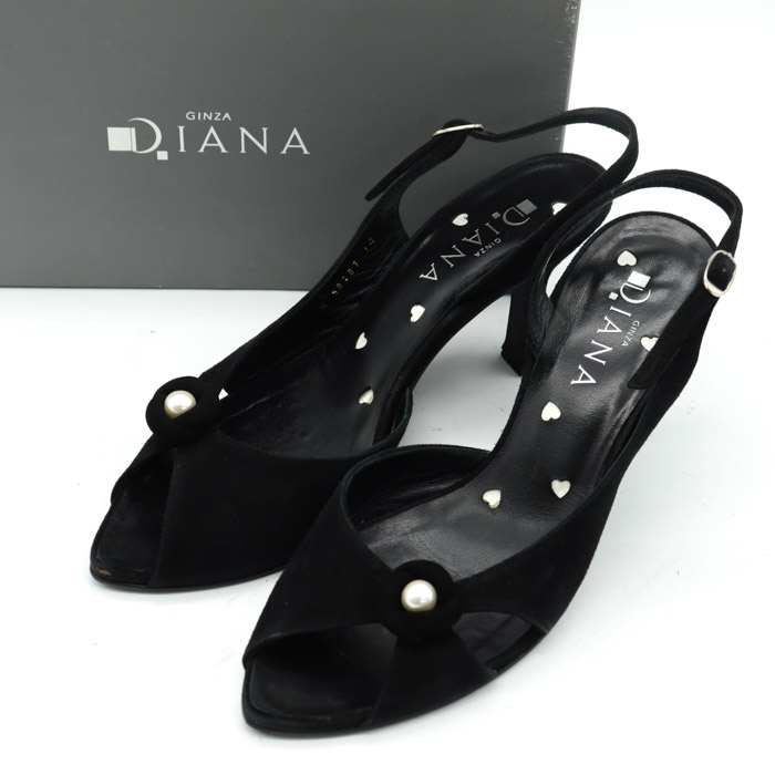 ダイアナ サンダル バックストラップ ハイヒール 日本製 ブランド パンプス シューズ 靴 レディース 24cmサイズ ブラック DIANA 【中古】  DIANA USED/古着（サンダル）｜DIANAのUSED/古着通販サイト SMASELL（スマセル）