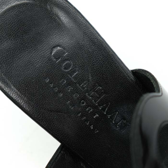コールハーン サンダル ミュール ミドルヒール ブランド シューズ 靴 黒 レディース 6サイズ ブラック COLE HAAN