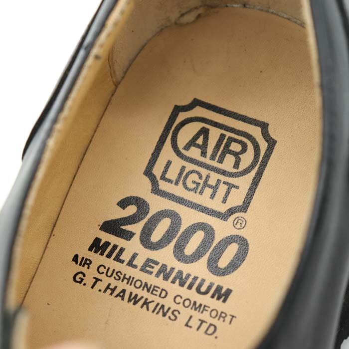 ホーキンス ビジネスシューズ 外羽根 ストレートチップ AIR LIGHT 2000 MILLENNIUM 通勤 靴 黒 メンズ 8サイズ ブラック  GT Hawkins 【中古】