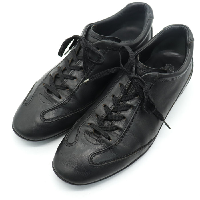 トッズ スニーカー レザー ローカット イタリア製 ブランド ドライビングシューズ 靴 黒 メンズ 7サイズ ブラック TOD'S 【中古】