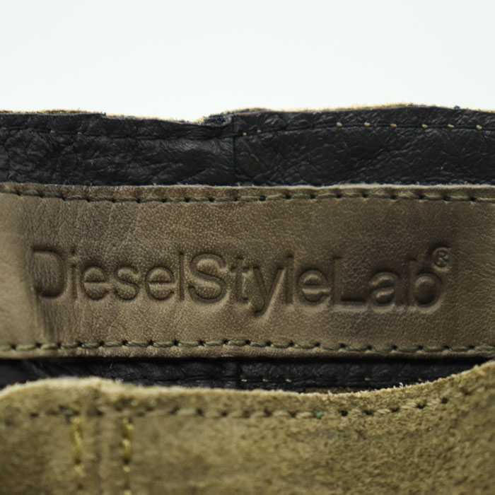 ディーゼルスタイルラボ ロングブーツ 本革レザー スエード スペイン製 シューズ 靴 レディース 36サイズ カーキ Diesel StyleLab