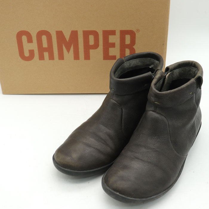 ブーツ新品 Camper Lotta カンペール ショートブーツ グレー - ブーツ