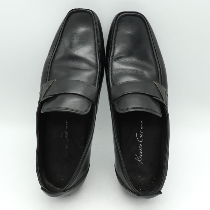 ケネスコール ローファー 本革レザー ビジネスシューズ 革靴 紳士靴 スリッポン ブランド 黒 メンズ 11Mサイズ ブラック Kenneth  Cole約10cmアウトソール全長 - その他