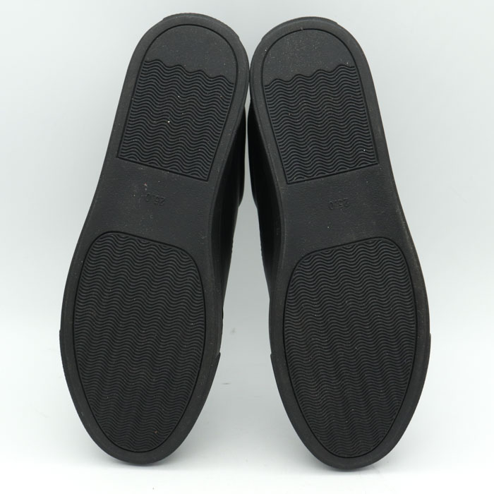 ナノユニバース スリッポン スニーカー 未使用 シンプル シューズ 靴 黒 メンズ 25cmサイズ ブラック nano universe