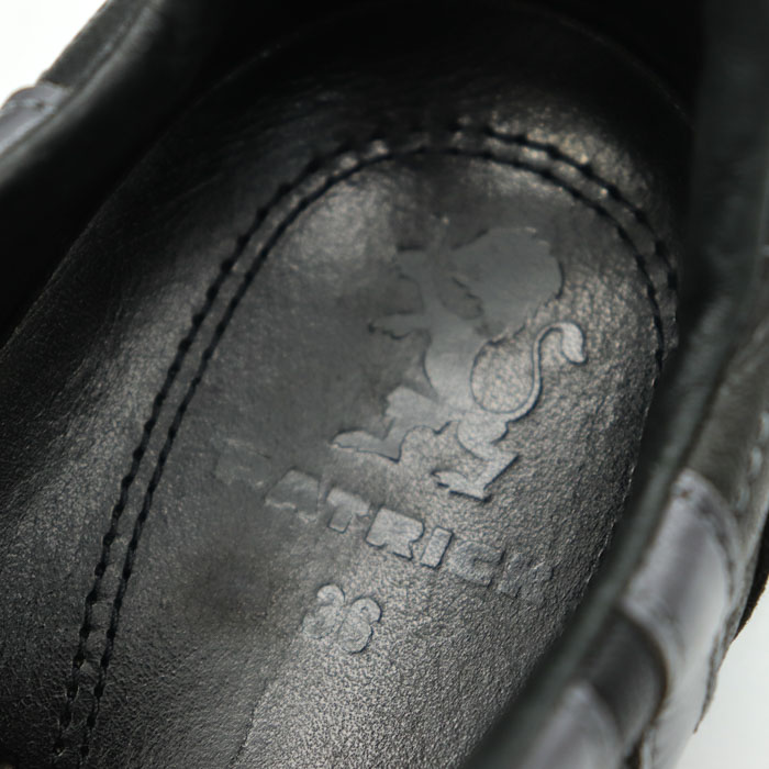 パトリック スニーカー レザー ローカット カジュアルシューズ 靴 ブランド 黒 レディース 36サイズ ブラック PATRICK