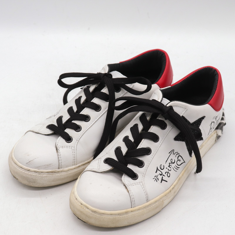 VERA PELLE スニーカー 白 イタリア【36サイズ】 - 靴