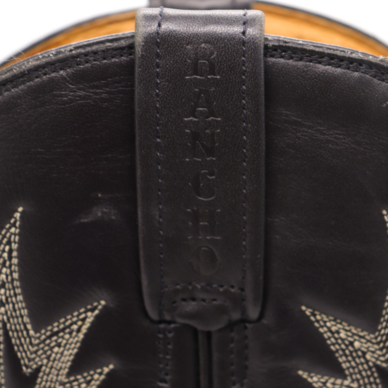 ランチョ ウエスタンブーツ ロングブーツ レザー 刺繍 靴 シューズ 黒 レディース 5サイズ ブラック Rancho