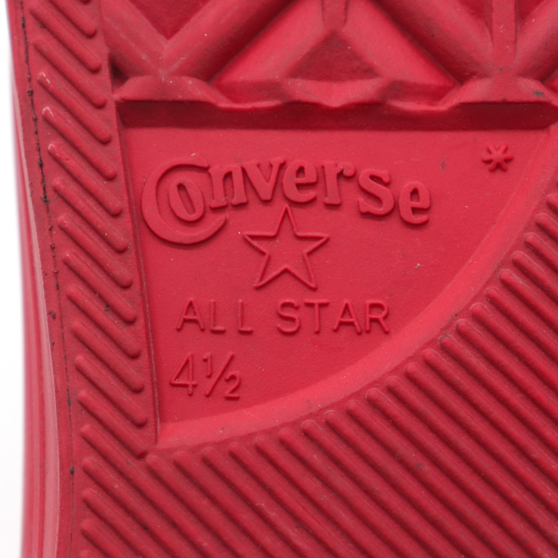 コンバース レインシューズ オールスター ハイカット スニーカー レインブーツ 靴 23.5cm相当 レディース 4.5サイズ レッド CONVERSE  【中古】｜CONVERSE｜店舗買取｜シューズ＞スニーカー｜USEDのアパレル通販サイト - SMASELL（スマセル）