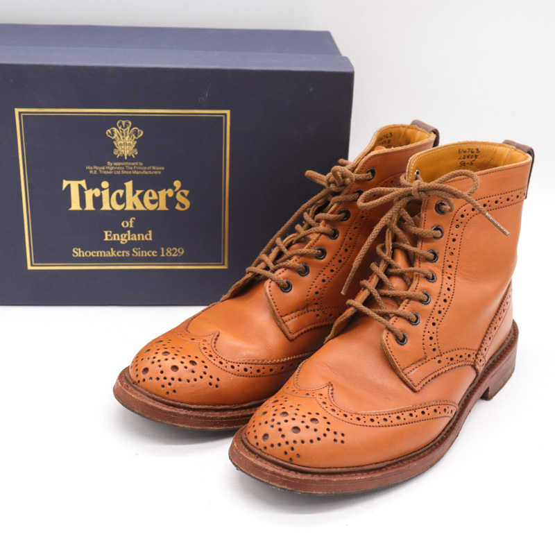 Tricker's トリッカーズ カントリーブーツ レザー ベージュ イギリス製