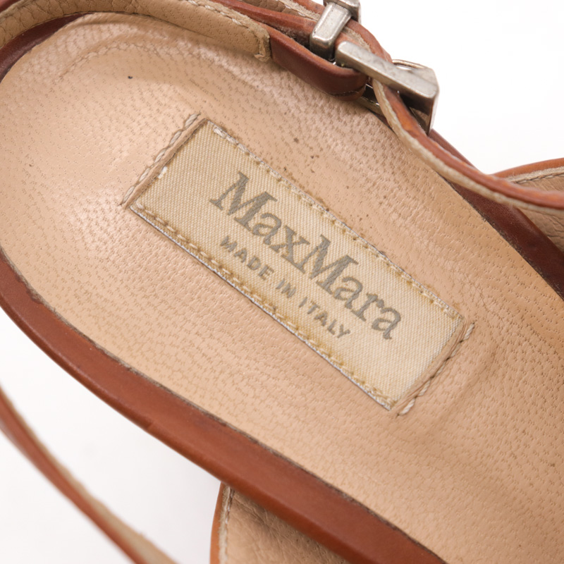 超お徳用Max Mara マックスマーラ　サイズ表記「36」23センチ　ブラックサンダル 靴