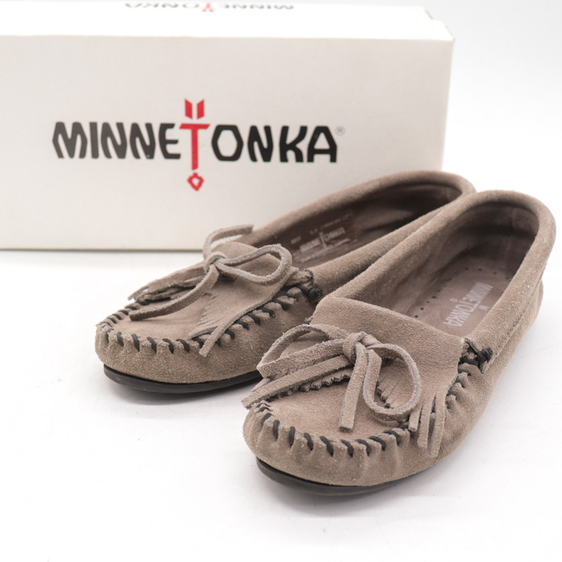 独特な店 MINNETONKA ミネトンカ モカシン グレー サイズ5 靴 モカシン 