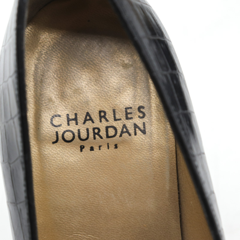 シャルル・ジョルダン パンプス 本革 レザー ハイヒール 靴 シューズ 黒 レディース 6サイズ ブラック CHARLES JOURDAN  【中古】｜CHARLES JOURDAN｜店舗買取｜シューズ＞パンプス｜USEDのアパレル通販サイト - SMASELL（スマセル）