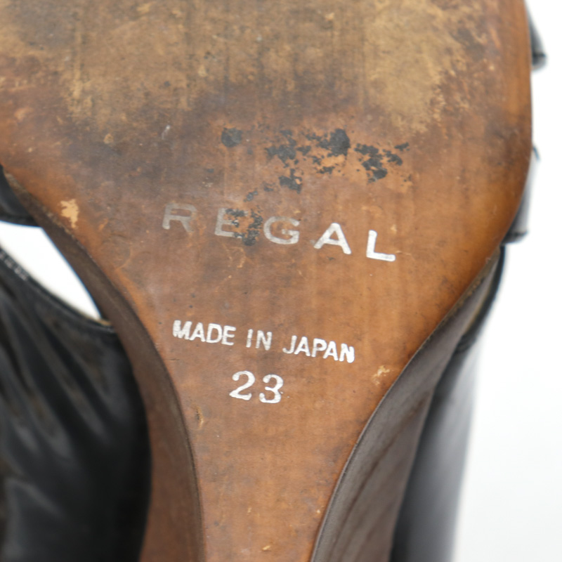 リーガル パンプス オープントゥ 靴 シューズ 日本製 黒