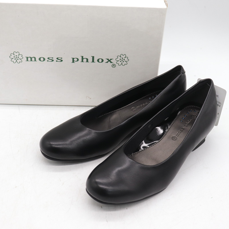 靴 moss. モスフィロックス パンプス 未使用 幅広 3E 靴 シューズ 黒