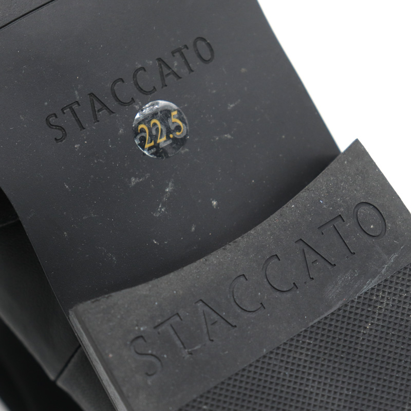 スタッカート ソックスブーツ クラシックチェーンニットコンビブーツ シューズ 靴 レディース 22.5cmサイズ ブラック STACCATO 【中古】｜ STACCATO｜店舗買取｜シューズ＞ブーツ｜USEDのアパレル通販サイト - SMASELL（スマセル）