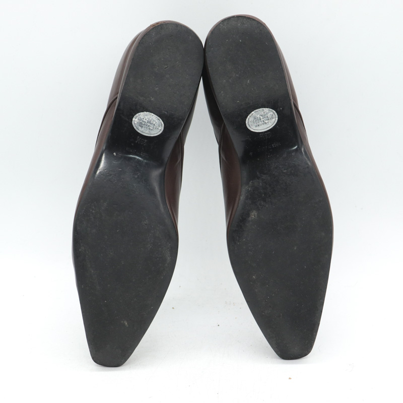 ヨシエイナバ パンプス 日本製 本革レザー ローヒール シューズ 靴 