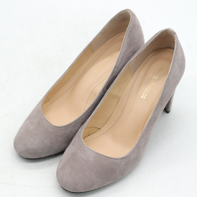 ストロベリーフィールズ パンプス スエード調 紫色 サイズ23.5 未使用 - 靴