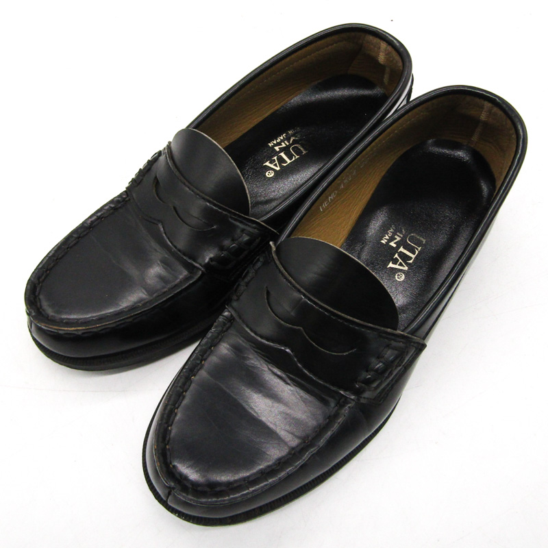 HARUTA レディース ローファー 革靴 22.5 ブラック - 靴