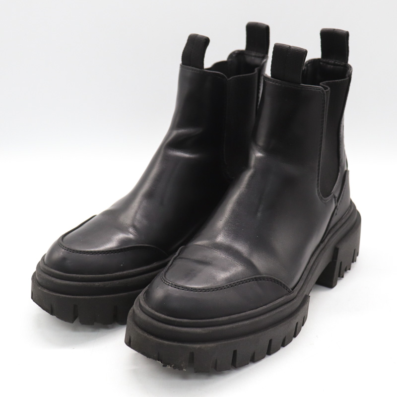 ザラ ショートブーツ サイドゴア 靴 シューズ 黒 レディース 36サイズ