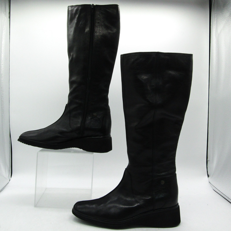 エイゾー ロングブーツ ブランド 靴 シューズ 日本製 黒 レディース 23サイズ ブラック EIZO 【中古】
