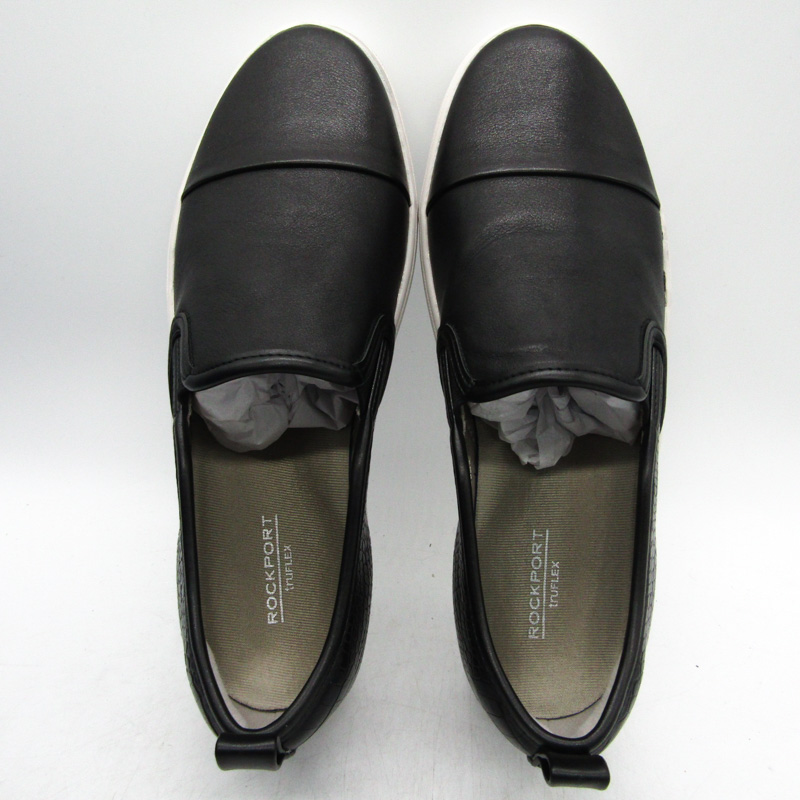 ロックポート　レザー　シューズ　ブラック　25.5 ROCKPORT スリッポン ROCKPORT ロックポート レザーシューズ チャールズロード