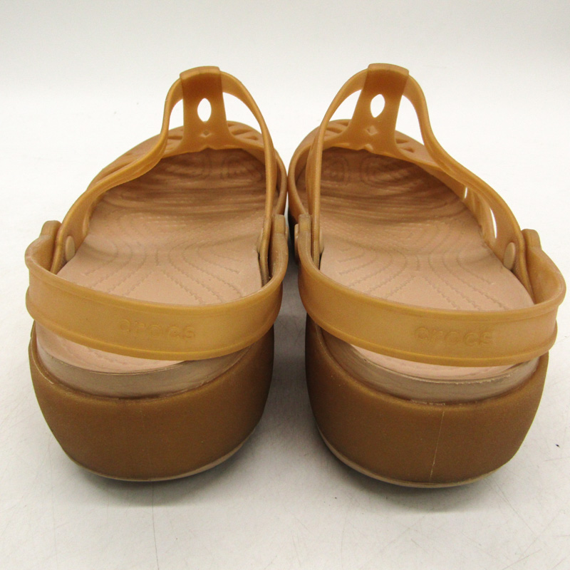 クロックス サンダル サボ ブランド 靴 レディース W8サイズ ブラウン 