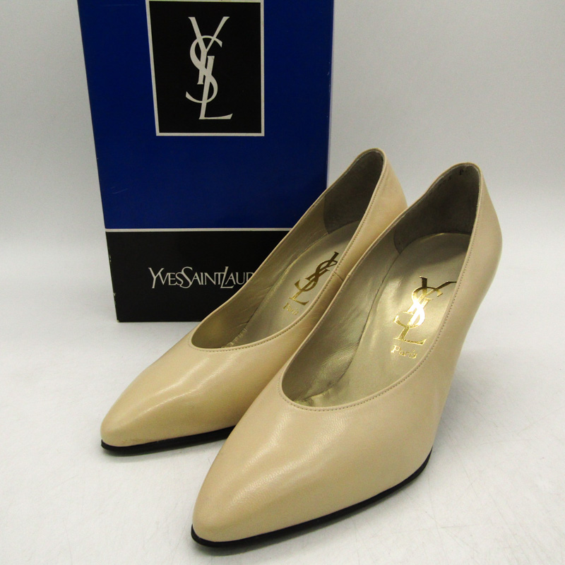 イヴ・サンローラン パンプス ポインテッドトゥ 未使用 ブランド シューズ 靴 レディース 35.5サイズ ベージュ YVES SAINT  LAURENT 【中古】｜YVES SAINT LAURENT｜店舗買取｜シューズ＞パンプス｜USEDのアパレル通販サイト -  SMASELL（スマセル）