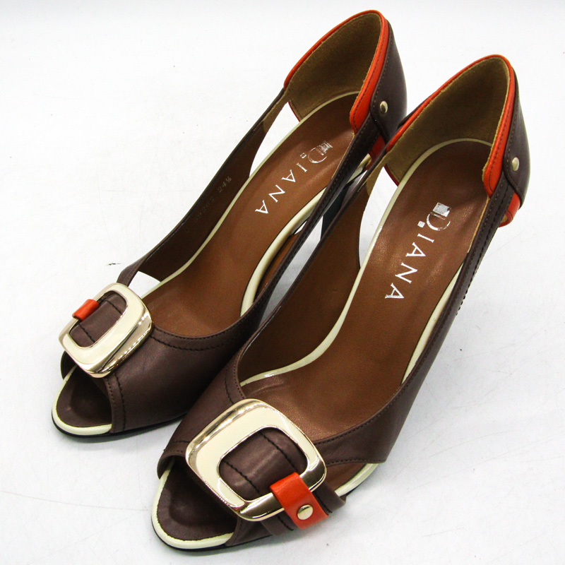 DIANA オープントゥサンダル DIANA ブラック オープントゥサンダル - メルカリ