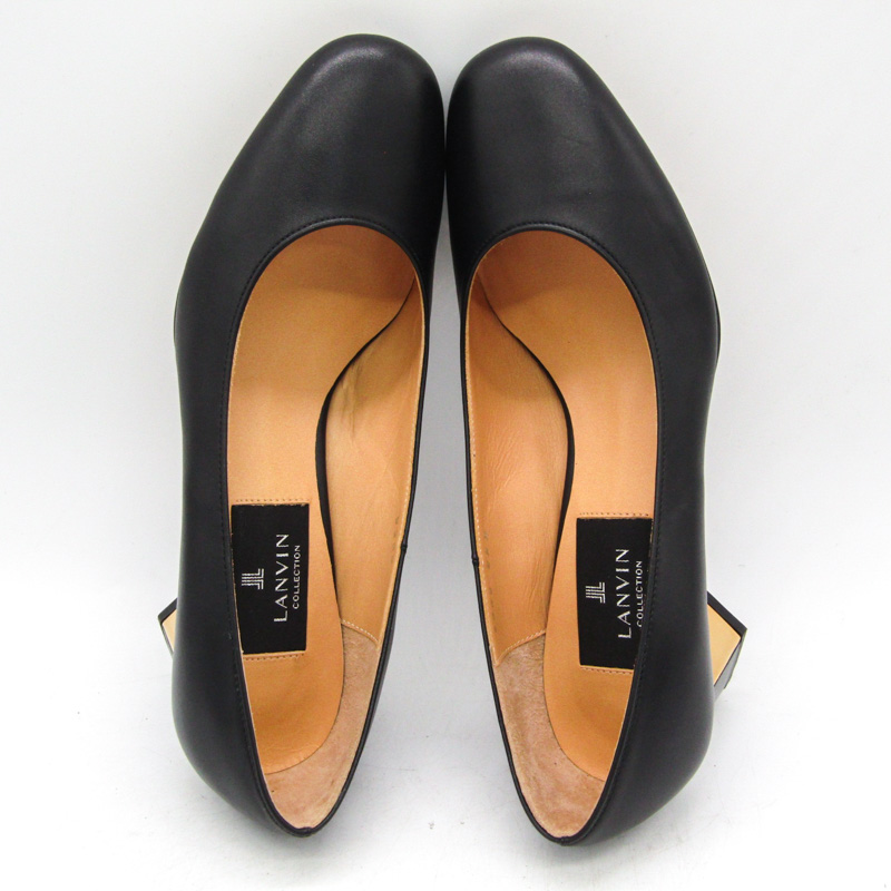 ランバン LANVIN サイズ表記24 1/2センチ ブラックレザーパンプス