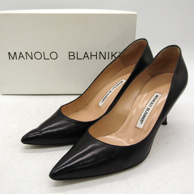 マノロ ブラニク パンプス ハイヒール ブランド シューズ 靴 黒 レディース 38サイズ ブラック MILANO BLAHNIK  【中古】｜MILANO BLAHNIK｜店舗買取｜シューズ＞パンプス｜USEDのアパレル通販サイト - SMASELL（スマセル）