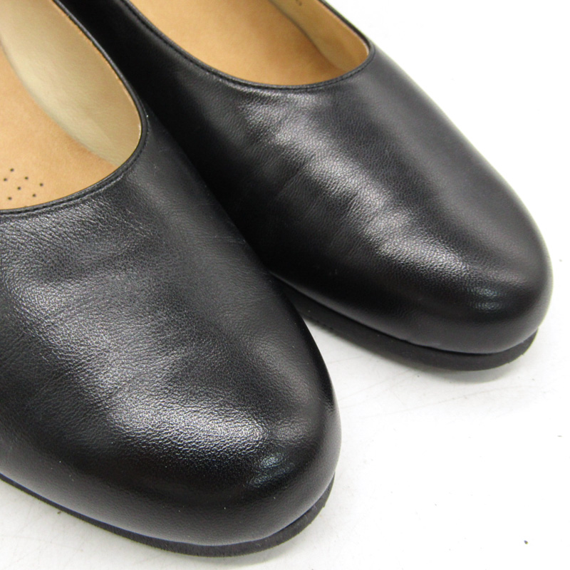 パンプス 黒 3E アシックスウォーキングWALLAGE 21.5㎝｜ハイヒール 