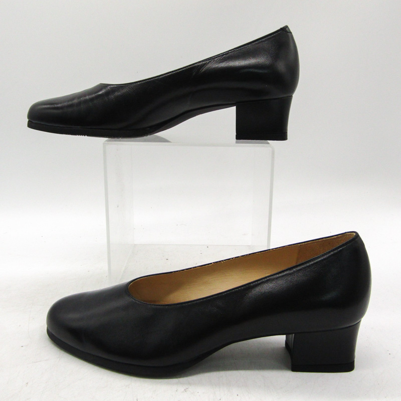 パンプス 黒 3E アシックスウォーキングWALLAGE 21.5㎝｜ハイヒール 