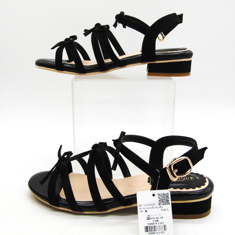美品！axes femme 黒 リボン付きカジュアルシューズ セール】サテンリボンスニーカー（スニーカー）｜axes femme