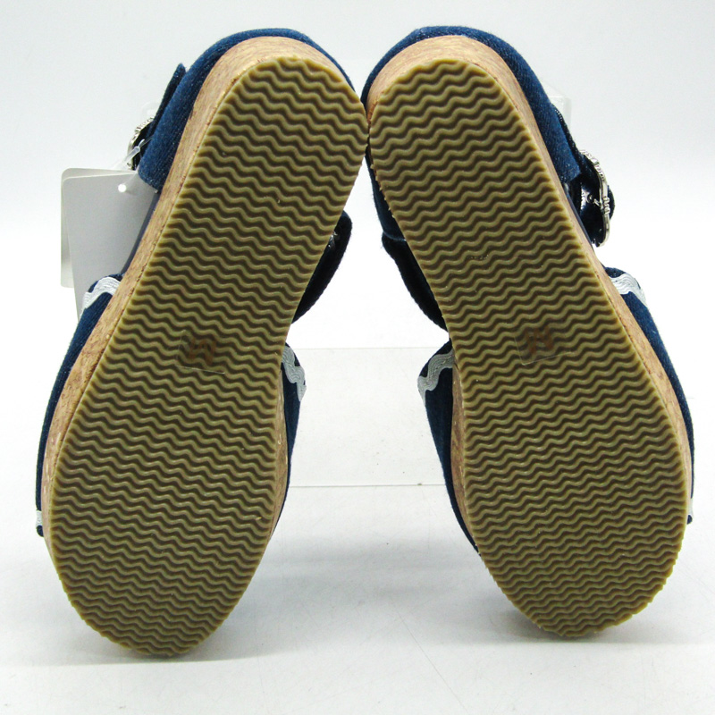 アクシーズファム マリン刺繍デニムウェッジサンダル 未使用