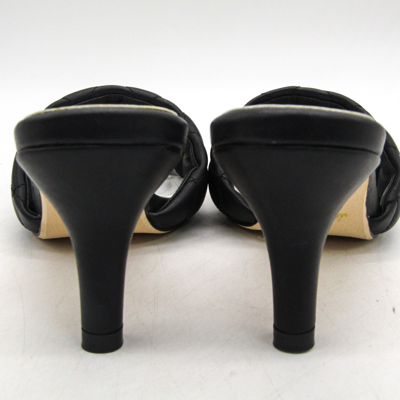 フィン ミュール サンダル 未使用 ハイヒール ブランド靴 黒  