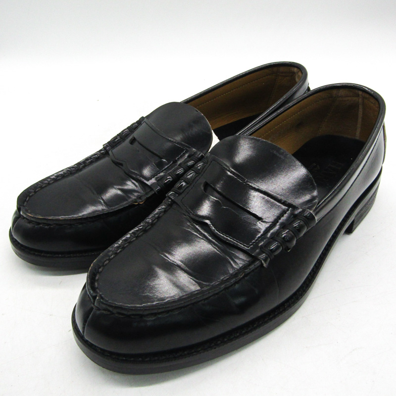 ハルタ HARUTA レディス牛革コインローファー(1E)（ブラック）