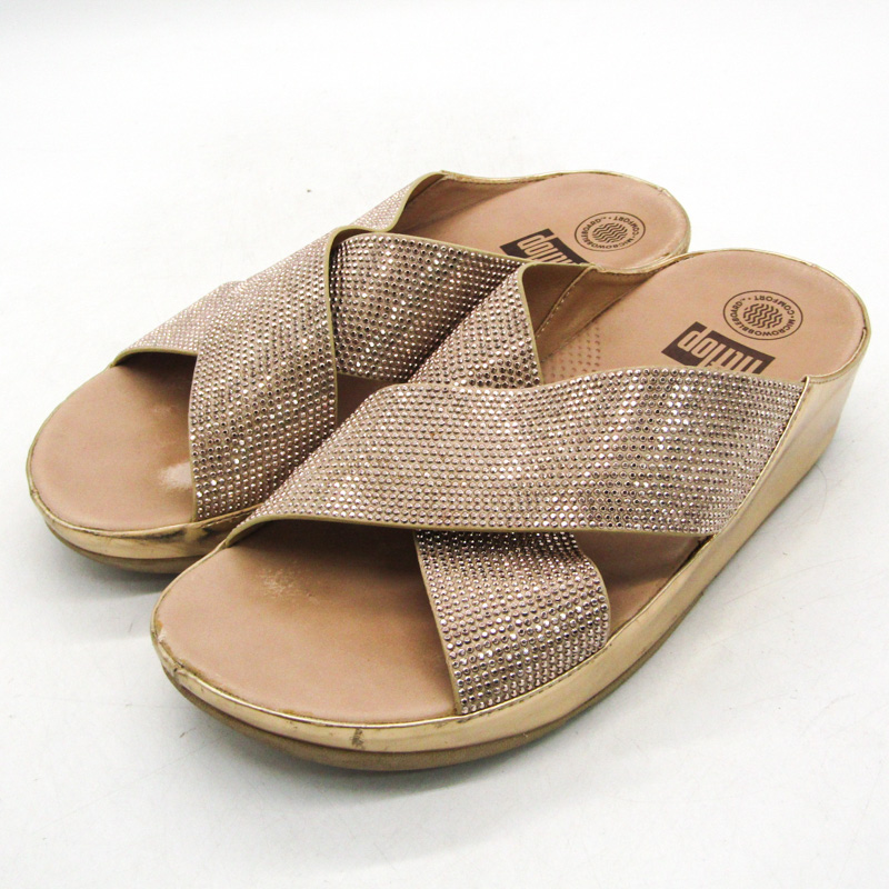 フィットフロップ サンダル コンフォート 厚底 ブランド 靴 レディース 24.2サイズ ゴールド FitFlop 【中古】｜FitFlop｜店舗買取｜ シューズ＞サンダル｜USEDのアパレル通販サイト - SMASELL（スマセル）