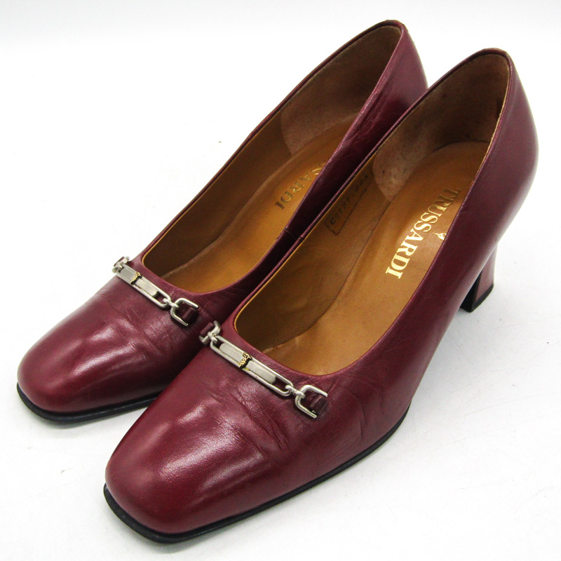 トラサルディ TRUSSARDI レザーパンプス レディース 23.5cm