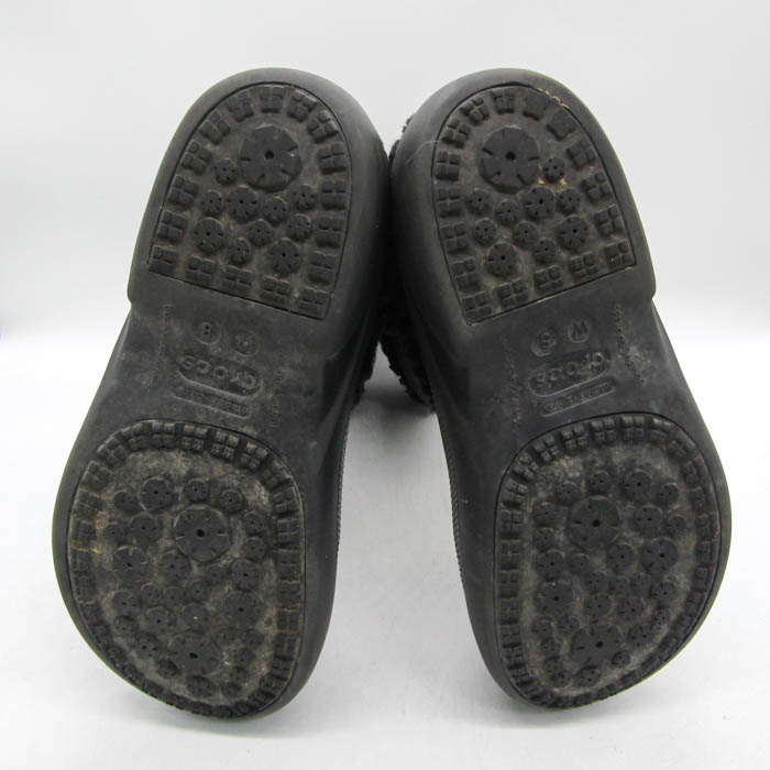 クロックス ロングムートンブーツ シューズ 靴 ブランド レディース W8サイズ ブラック crocs  【中古】｜crocs｜店舗買取｜シューズ＞ブーツ｜USEDのアパレル通販サイト - SMASELL（スマセル）