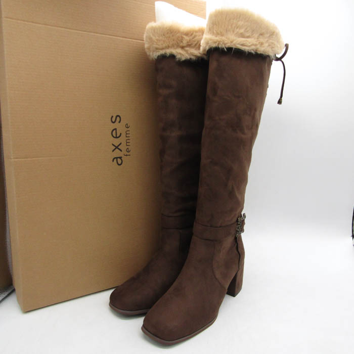 アクシーズファム バックルデザインロングブーツ TL623X101 未使用