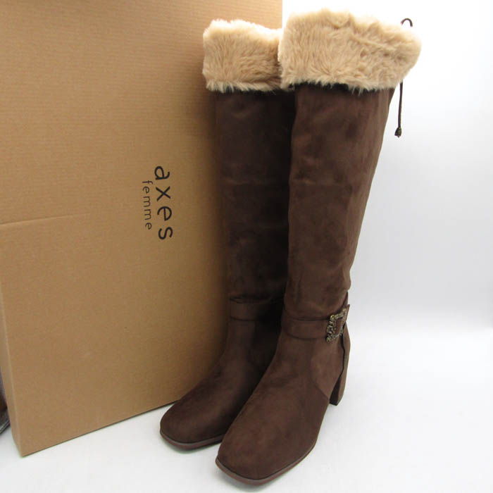 美品 サルヴァトーレフェラガモ ガンチーニ スエード ムートン ロング