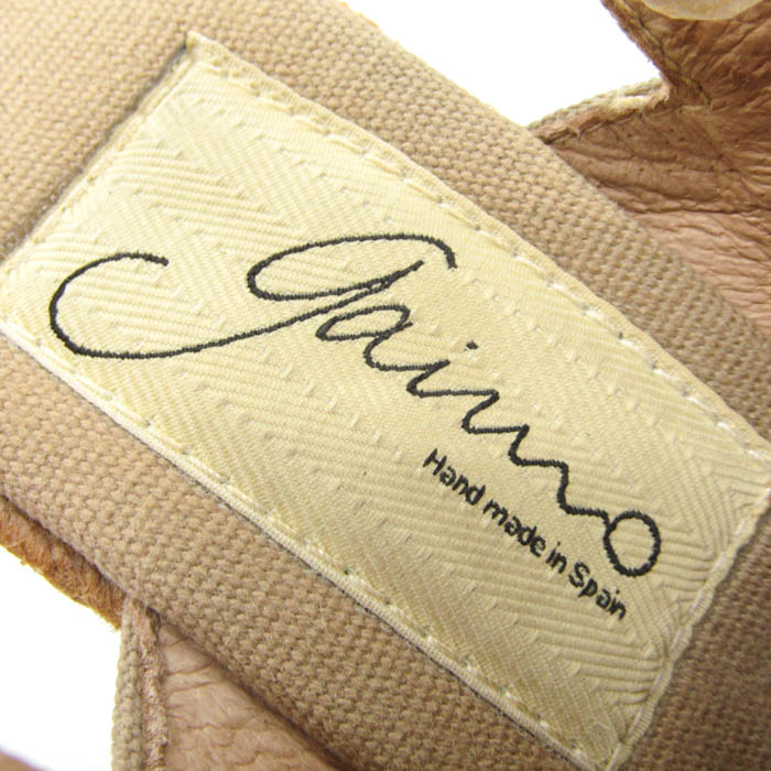 【新品未使用品❗️】SATCHMO Pale Khaki / Gold ガイモ サンダル ウェッジソール バックストラップ スペイン製