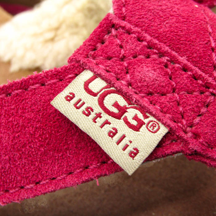 【新品未使用】UGG ピンク スエード モカシン 8 アグ サンダル スウェード ブランド 靴 レディース 8Wサイズ