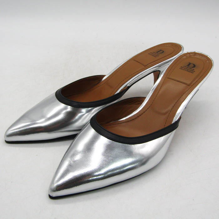 vintage ミュール37 CHANEL Lambskin Quilted CC Mules Wedge Sandals 37 Beige